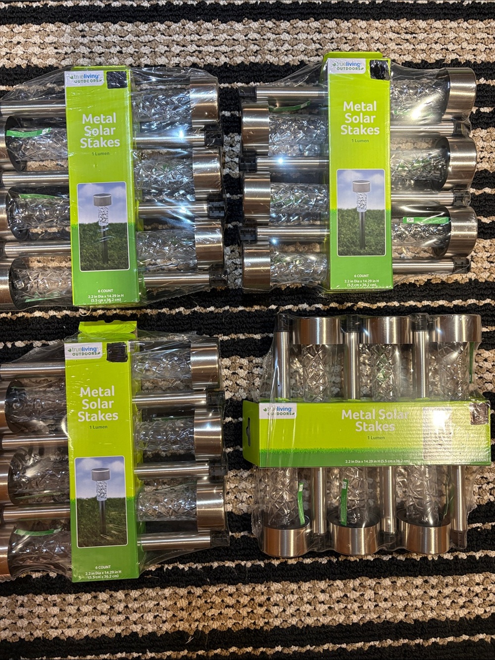 New lot 24 metal  solar stake lights